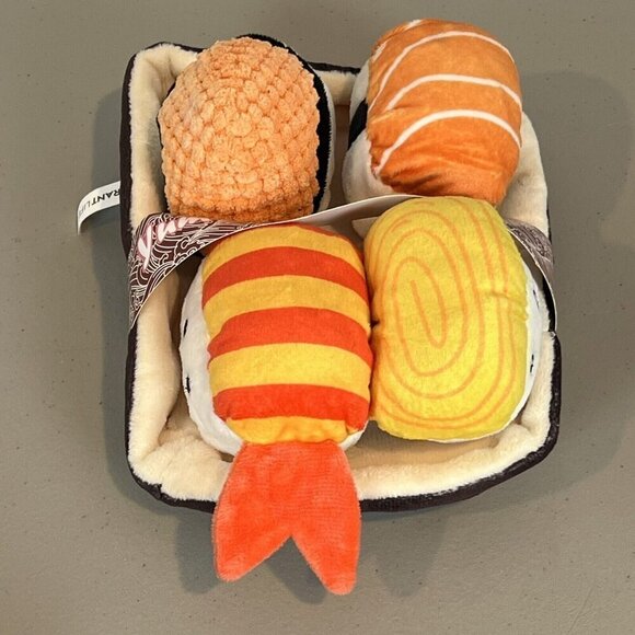 Yummy Sushi Dog Toy Set Plush with Squeakers Vibrant Life Cozy Buddy New - Picture 4 of 14